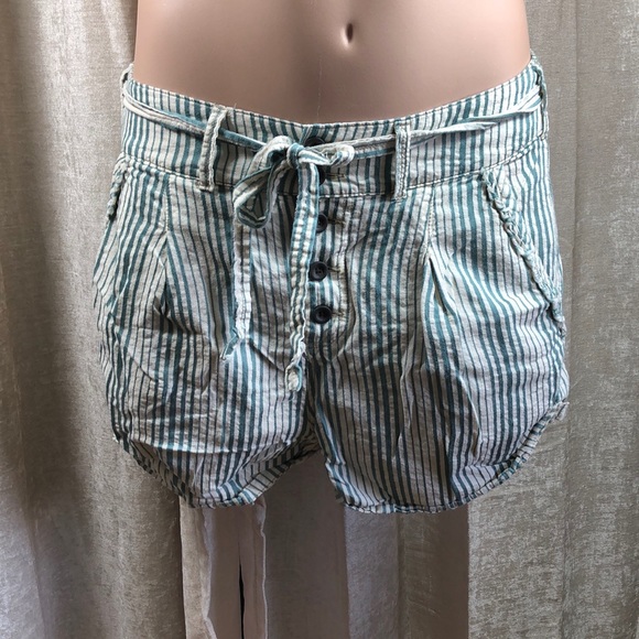 Free People Pants - Free People Striped High Rise Shorts Size 12